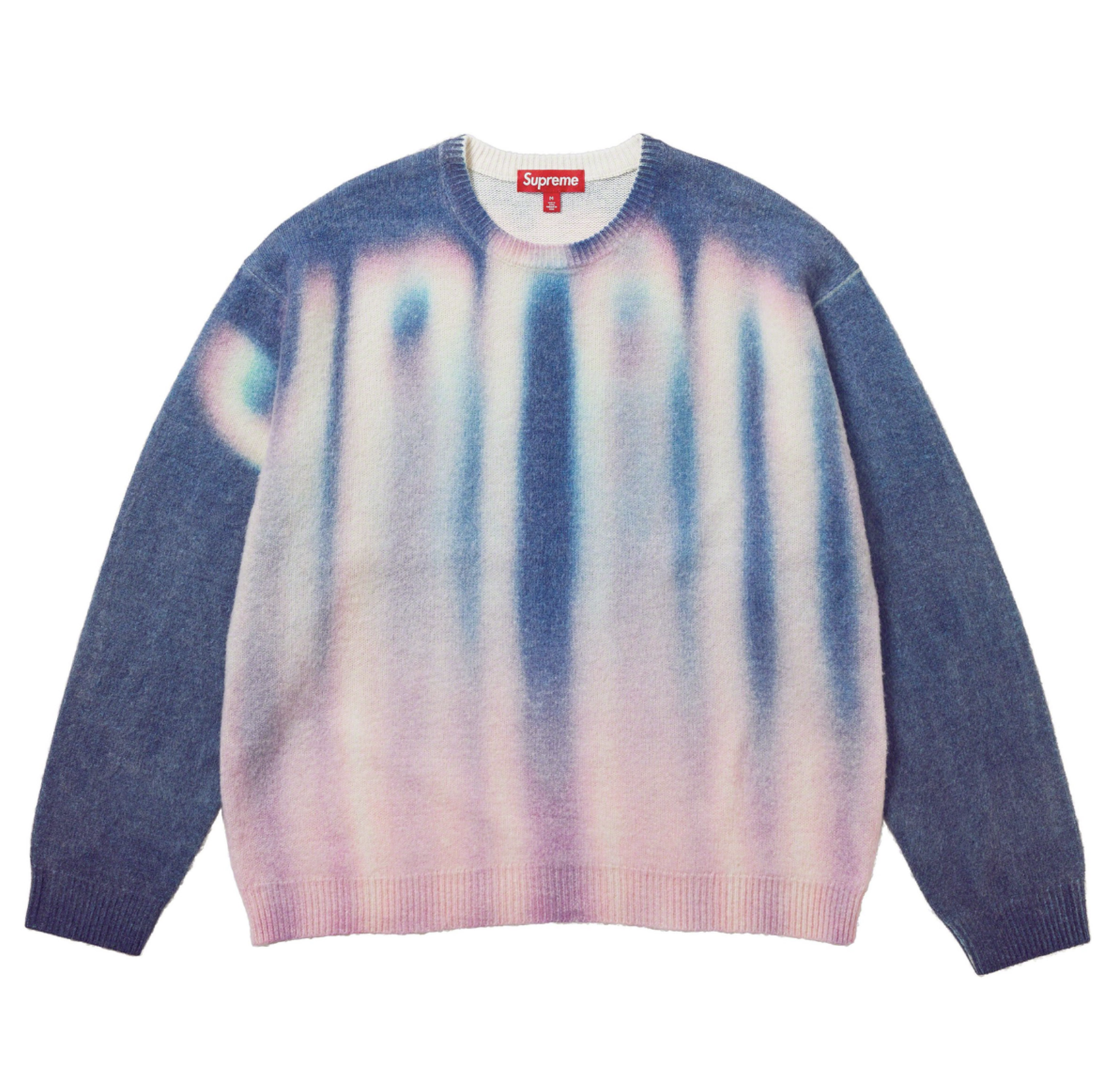 BLURRED LOGO SWEATER BLUE